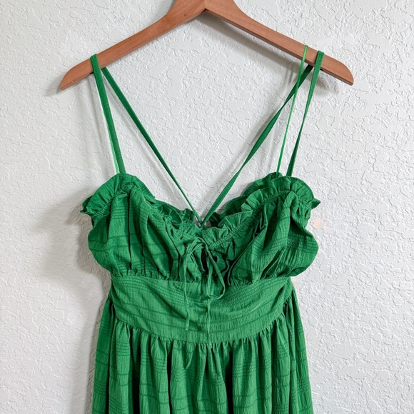 Vice•Green Midi Dress•Open Back with Crisscross Straps•Size Large - Picture 5 of 11